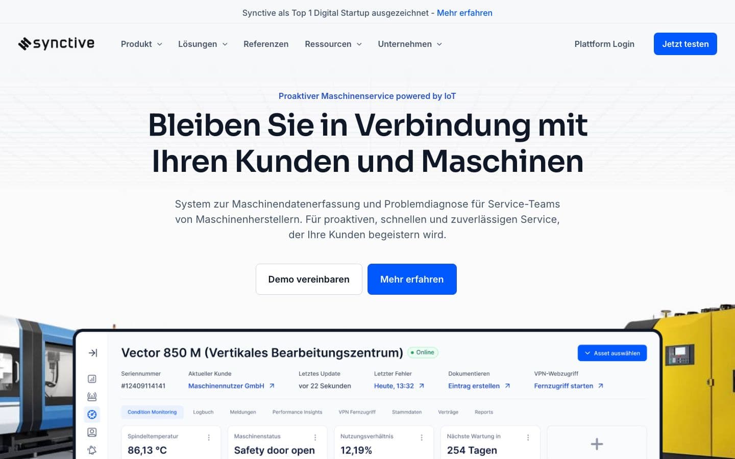 Startseite von Synctive